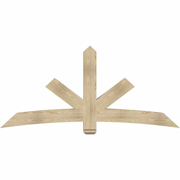 Ekena Millwork Alberta Rough Sawn Timber Gable Bracket, Douglas Fir, 84"W x 38"H x 6"D x 6"F, 11/12 Pitch GBW084X38X0606ALB00RDF - main